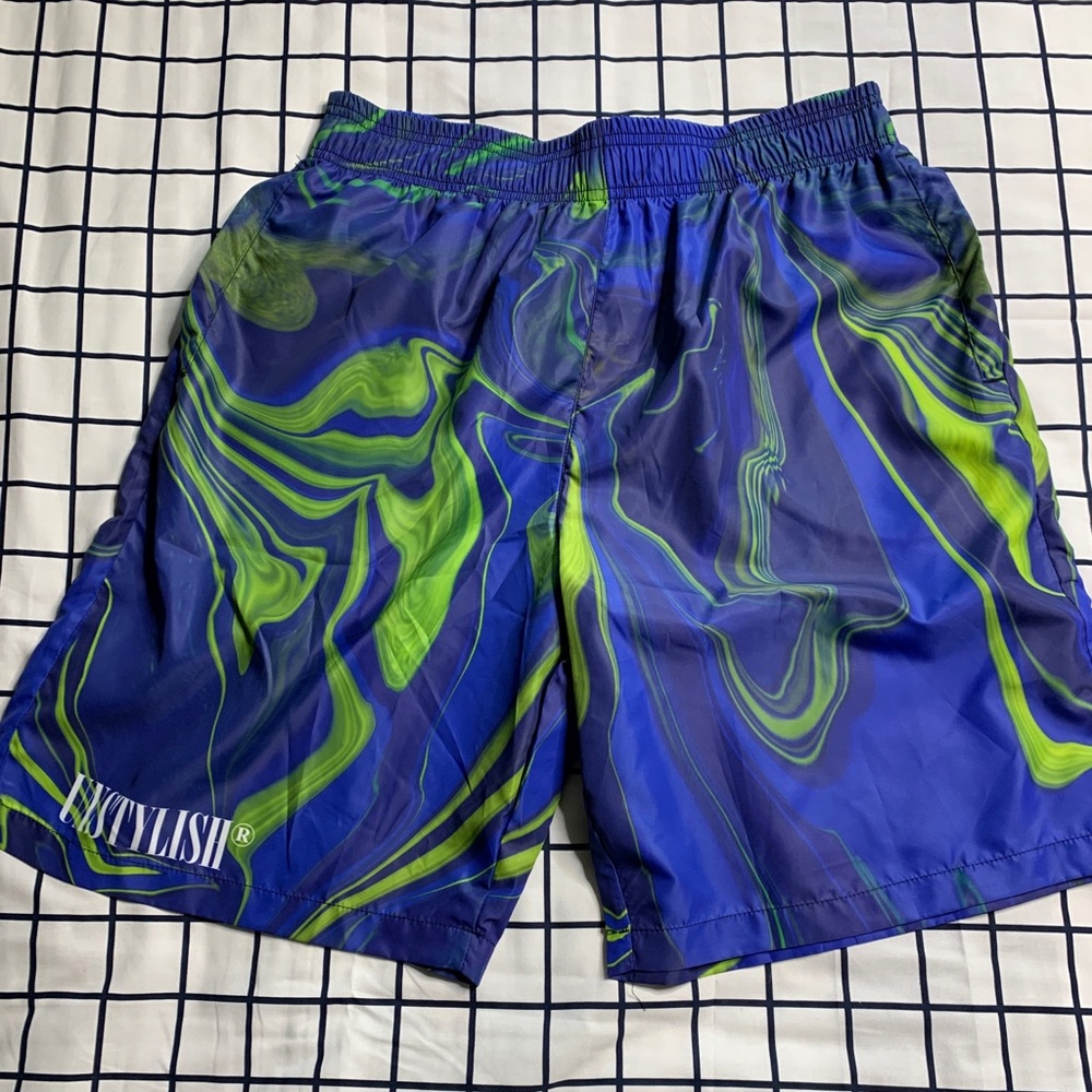 Marble print shorts